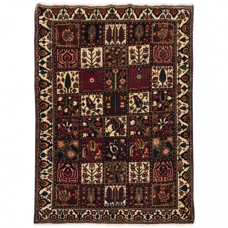 Tapis persan Bakhtiari fait main Réf ID 130045 - 165 × 223