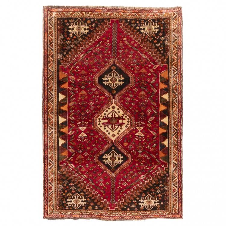 Tapis persan Shiraz fait main Réf ID 129001 - 170 × 255