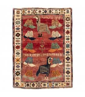 Tapis persan Shiraz fait main Réf ID 129035 - 103 × 140