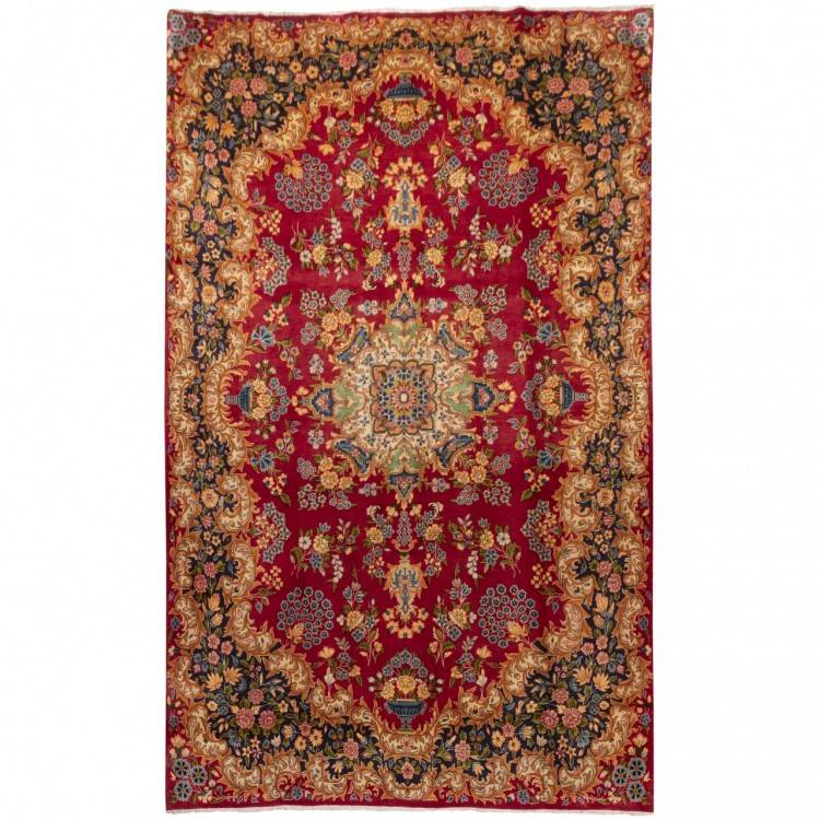 Tappeto persiano Kerman annodato a mano codice 129059 - 202 × 330