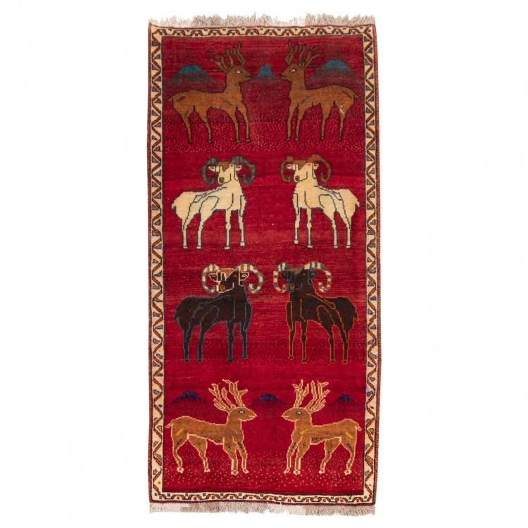 Tapis persan Shiraz fait main Réf ID 129075 - 87 × 185