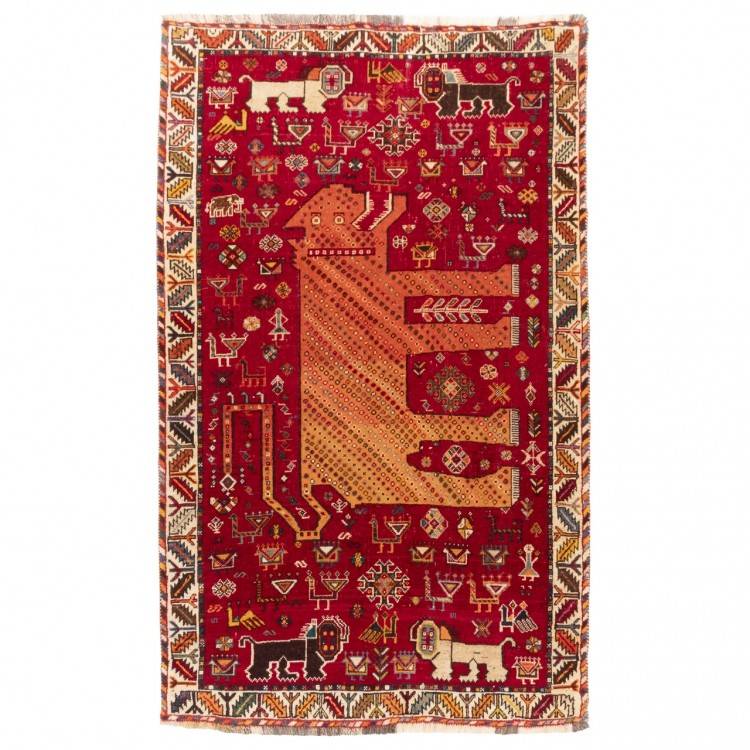 Tapis persan Shiraz fait main Réf ID 129034 - 120 × 200