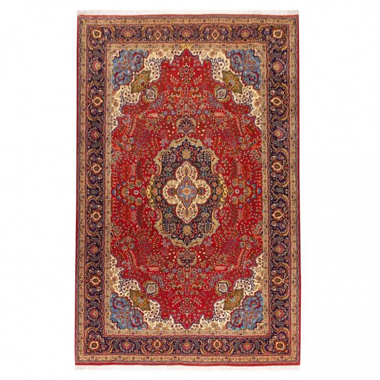 Tappeto persiano Tabriz annodato a mano codice 129053 - 200 × 315