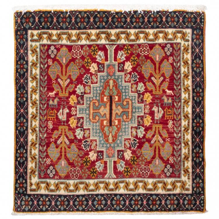 Tapis persan Qashqai fait main Réf ID 705386 - 62 × 63