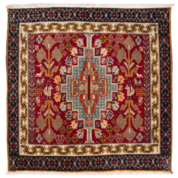 Tapis persan Qashqai fait main Réf ID 705392 - 62 × 60