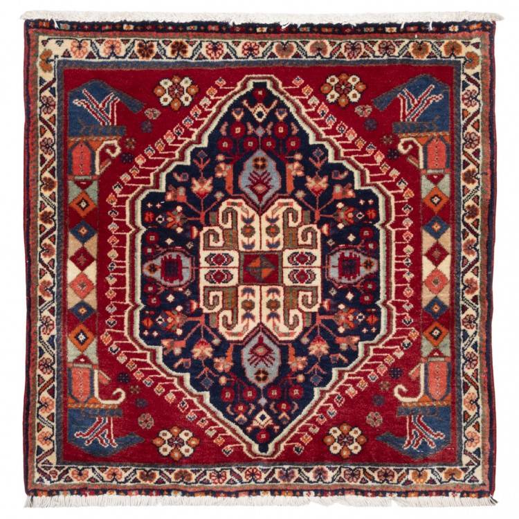 Tapis persan Qashqai fait main Réf ID 705394 - 62 × 62