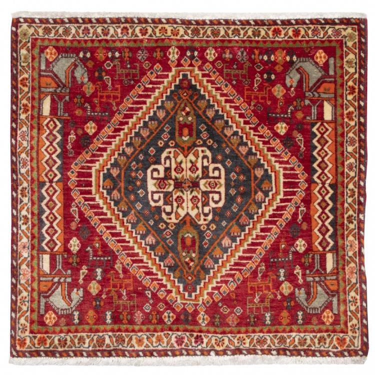 Tapis persan Qashqai fait main Réf ID 705399 - 63 × 60