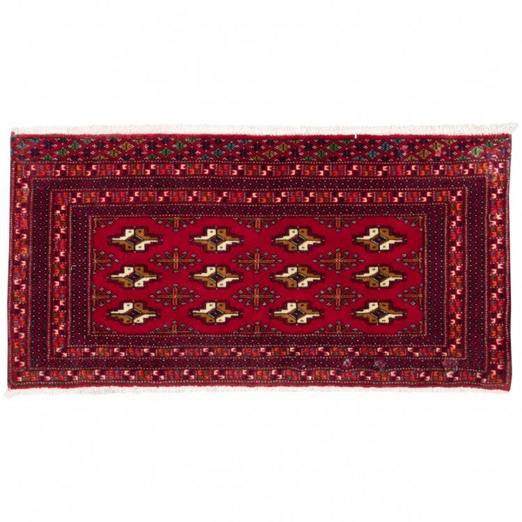 Tappeto persiano turkmeno annodato a mano codice 705491 - 88 × 43