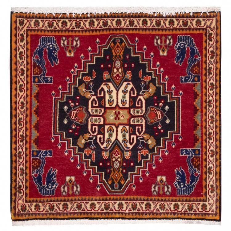 Tapis persan Qashqai fait main Réf ID 705408 - 62 × 62