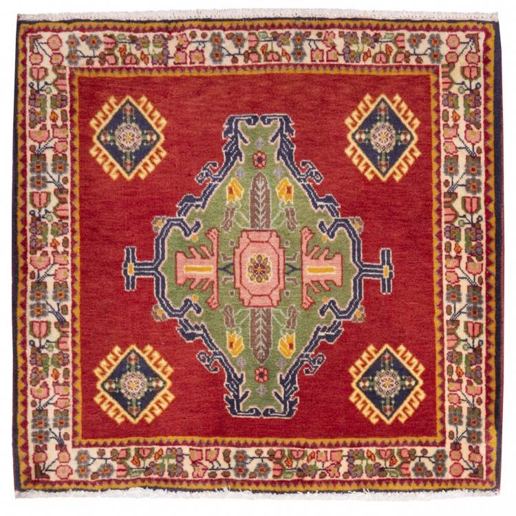 Tapis persan Qashqai fait main Réf ID 705407 - 62 × 65