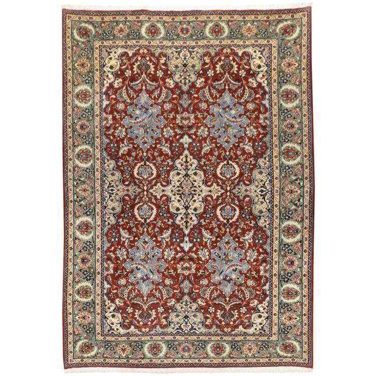 Tapis persan Yazd fait main Réf ID 152546 - 208 × 292