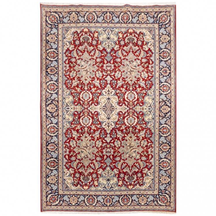 Tappeto persiano Yazd annodato a mano codice 152554 - 197 × 300