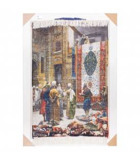 Tableau tapis persan Tabriz fait main Réf ID 903501