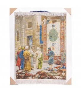 Tableau tapis persan Tabriz fait main Réf ID 903502