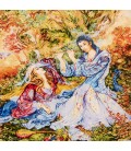 イランの手作り絵画絨毯 タブリーズ 番号 903535