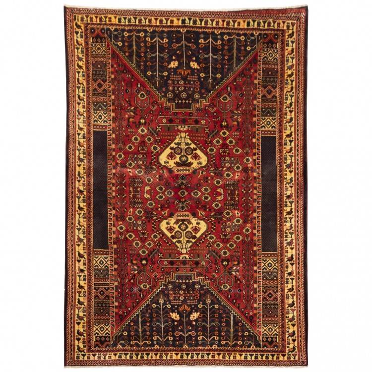 Tapis persan Shiraz fait main Réf ID 131007 - 220 × 302