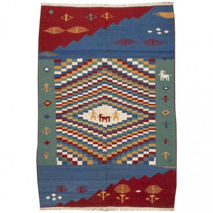 El Dokuma Kilim Fars 171977 - 161 × 240