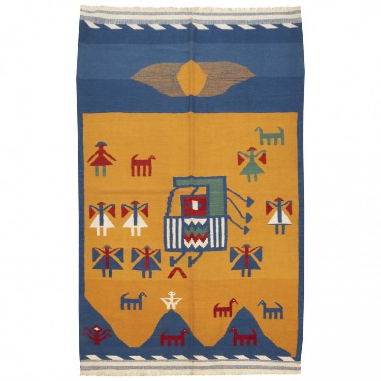 El Dokuma Kilim Fars 171981 - 156 × 245