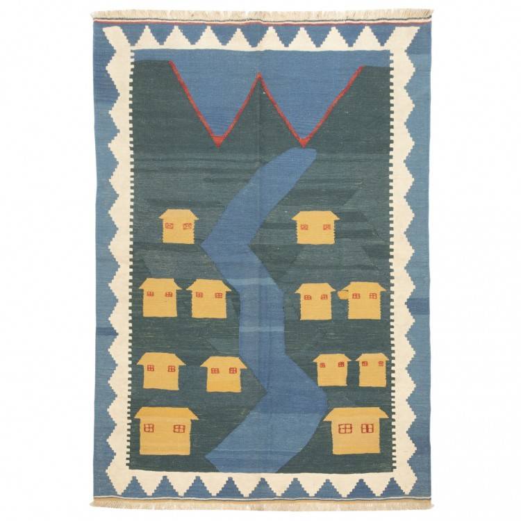 El Dokuma Kilim Fars 172222 - 147 × 204