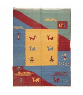 El Dokuma Kilim Fars 172239 - 140 × 185