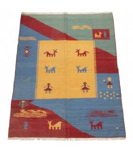 El Dokuma Kilim Fars 172239 - 140 × 185